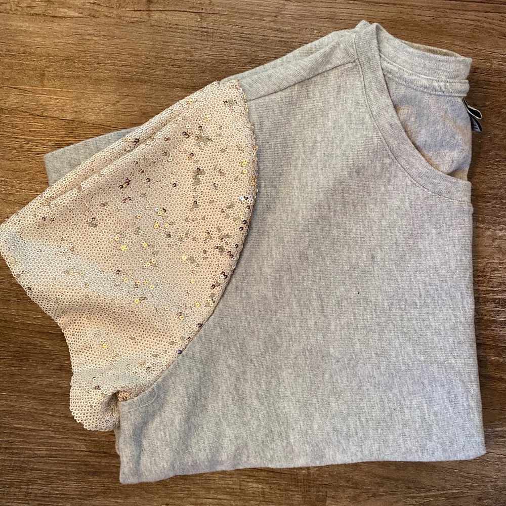 Sequin Sleeve Tee